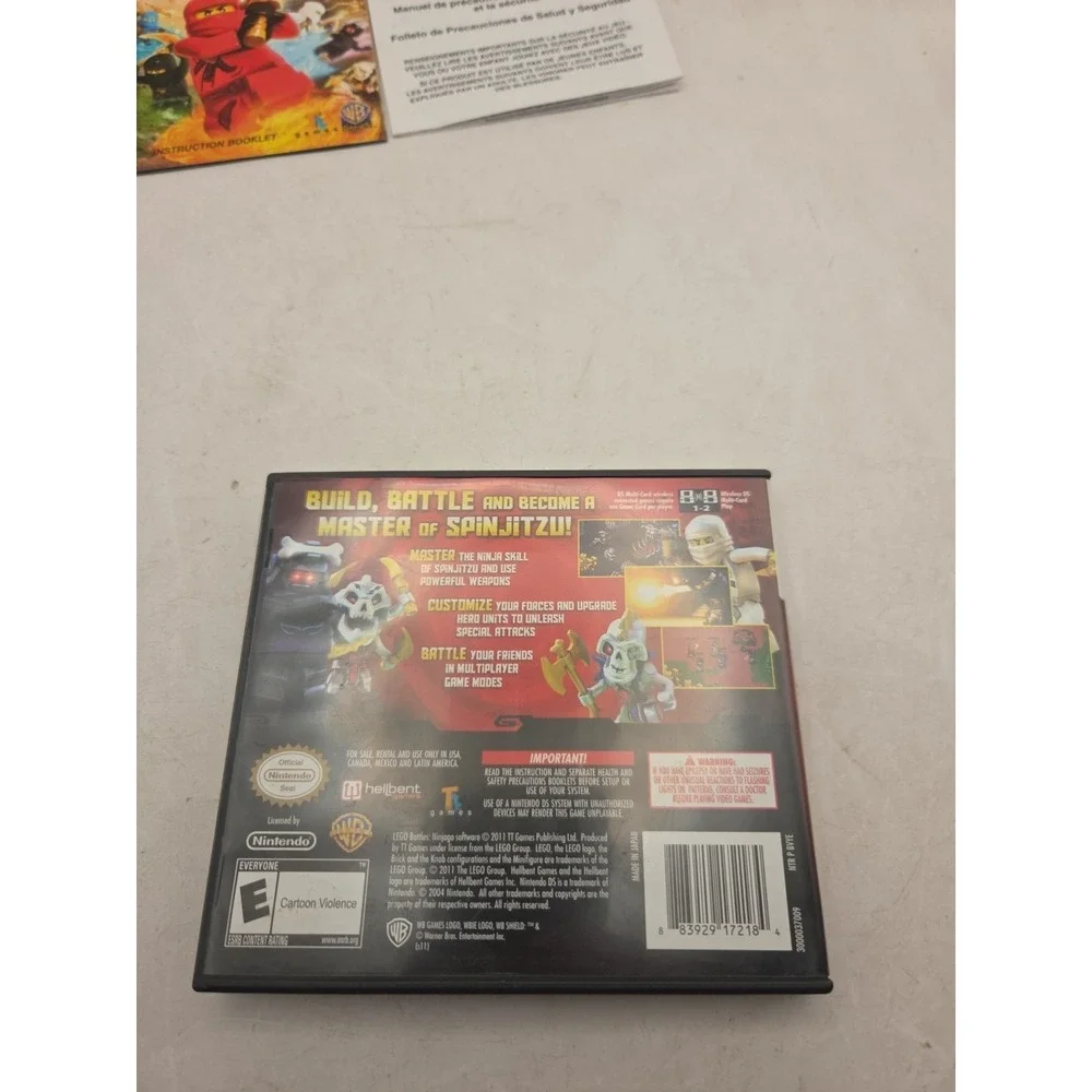 LEGO Battles: Ninjago (Nintendo DS, 2011) No Cartridge Game Case Only W/ Manuals